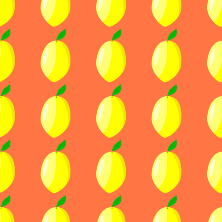Lemon seamless vector patternのイラスト素材