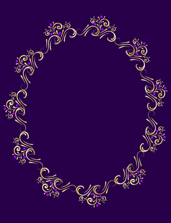 Gold frame of a precious stone vectorのイラスト素材