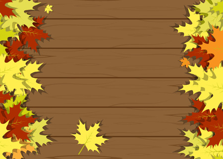 Wooden texture leavesのイラスト素材