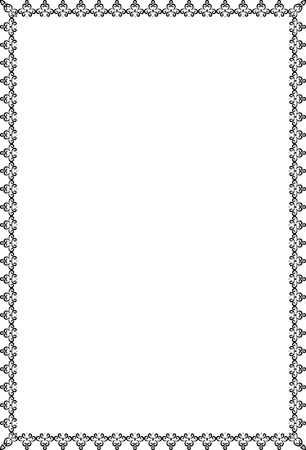 Frame black curl on white background vector calligraphicのイラスト素材