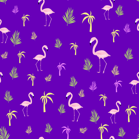 Flamingo seamless patternのイラスト素材