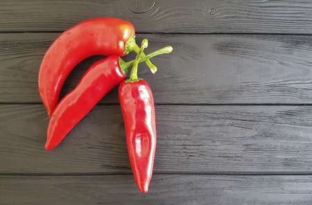 red pepper on a blackの写真素材