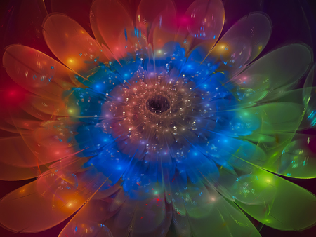 fractal abstract flower beautifulの写真素材