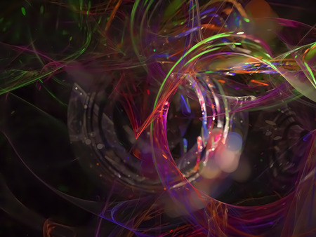 abstract digital fractalの写真素材