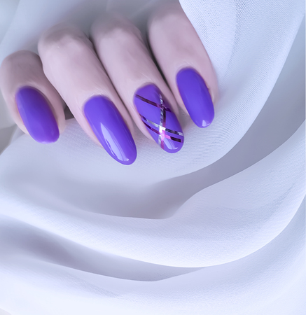 female hand manicure fabric decorative, leather, creativeの写真素材