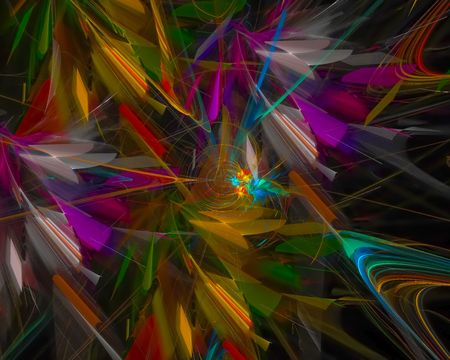 abstract digital fractalの写真素材