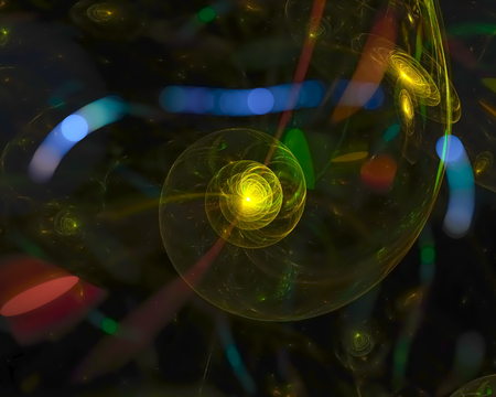 abstract digital fractal fantasyの写真素材