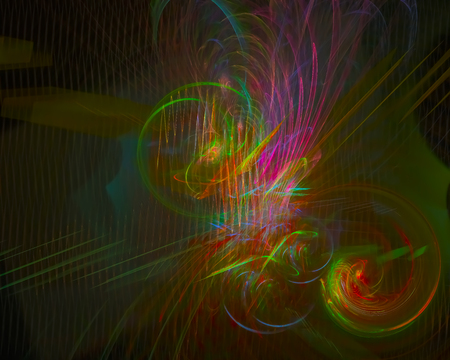 abstract digital fractalの写真素材