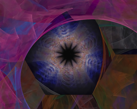 abstract digital fractalの写真素材