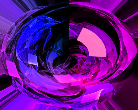 abstract digital fractalの写真素材