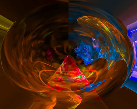 abstract digital fractalの写真素材