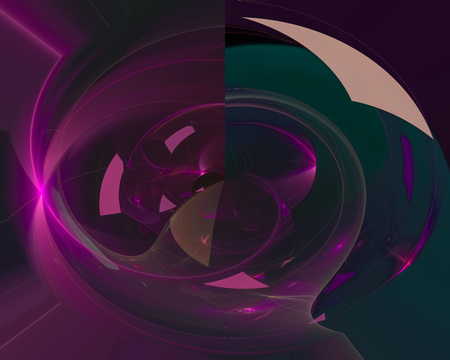 abstract digital fractalの写真素材