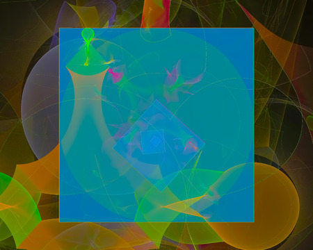 abstract digital fractalの写真素材