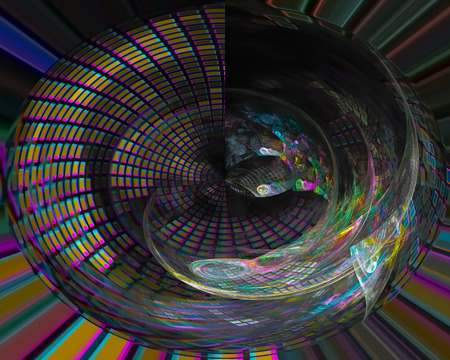 abstract digital fractalの写真素材