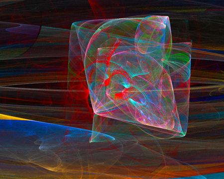abstract digital fractalの写真素材