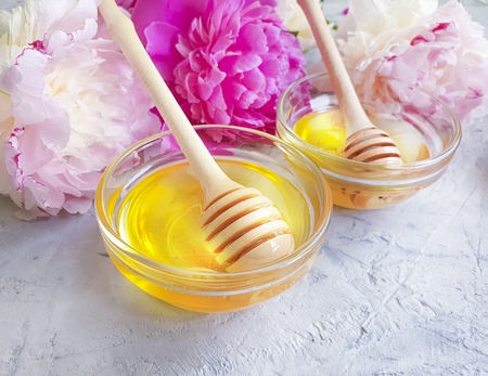 fresh honey peony flowerの写真素材