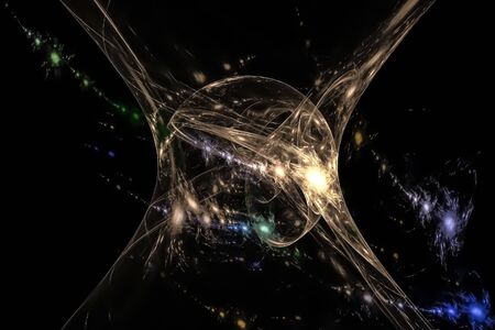 abstract digital fractal fantasyの写真素材