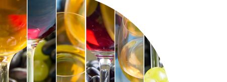 grapes collageの写真素材
