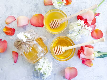 fresh honey rose flowerの写真素材