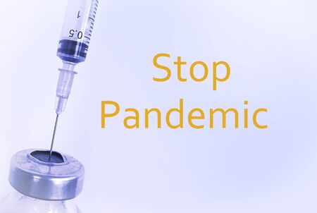 Syringe vaccine, medical concept background biologyの写真素材