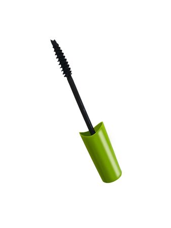 mascara brush isolated on white backgroundの写真素材