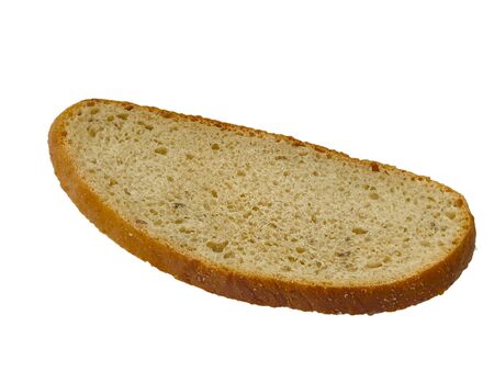piece of bread isolated on a white background
