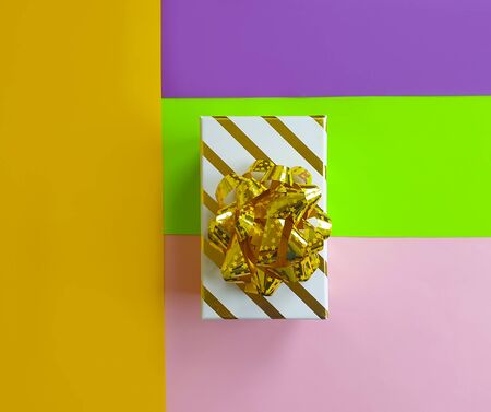 gift box on a colored background scene