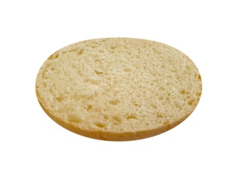 round bread sliced ??isolated on a white background