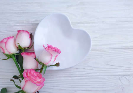 cream cosmetic flower on wooden background decorationの写真素材