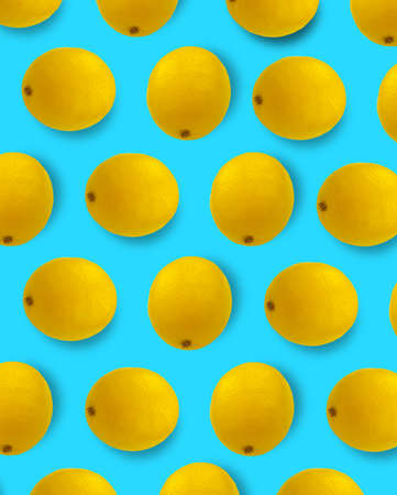 whole ripe lemon pattern background