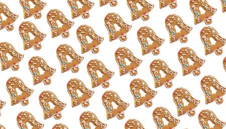 christmas cookies isolated on white background