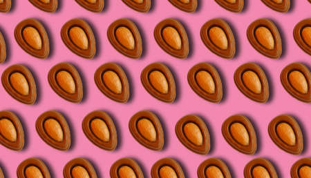 chocolate candy on a colored backgroundの写真素材