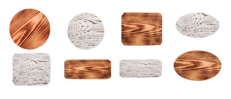 old wooden board isolated on white background
