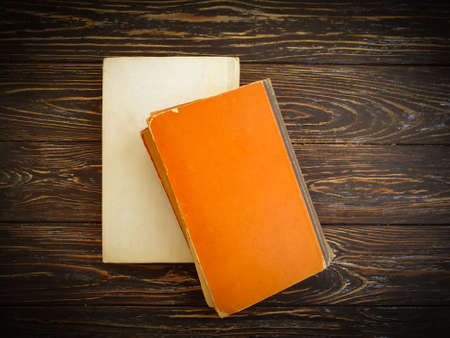 book on old wooden backgroundの写真素材