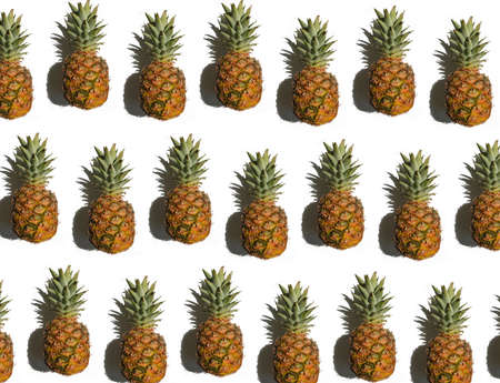 pineapple isolated on white backgroundの写真素材