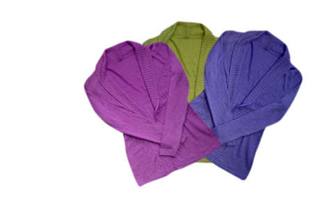 colored jacket isolated on white backgroundの写真素材