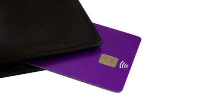 bank card black wallet background