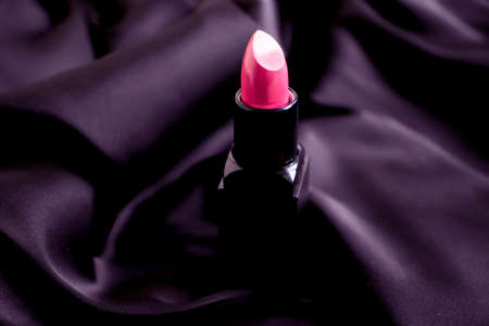 lipstick on silk beautiful backgroundの写真素材