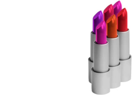 lipstick isolated on white backgroundの写真素材