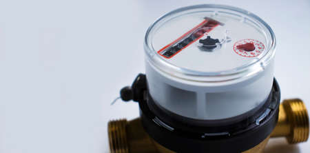 water meter on white backgroundの写真素材