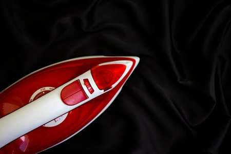 iron on silk background clothingの写真素材