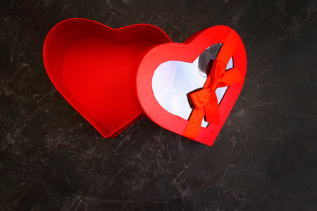 heart box on concrete background