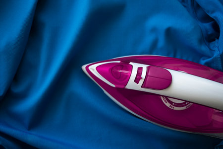 electric iron blue shirt backgroundの写真素材