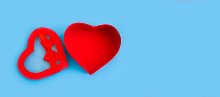 Heart box on a colored background