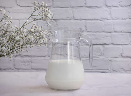 bottle of milk on an old backgroundの写真素材