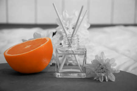 fragrance for home beautiful orange flowerの写真素材