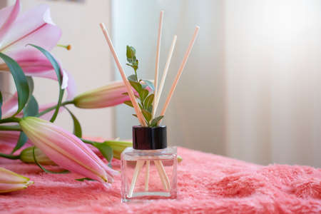 perfume for home flower lilyの写真素材