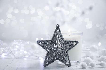 candle, festive garland christmas background traditional happyの写真素材