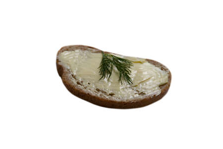 bread and butter isolated bread, dill