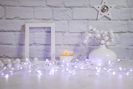 decorative background frame christmas, candle